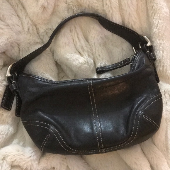 Coach Handbag - Genuine Black Leather - Picture 3 of 6